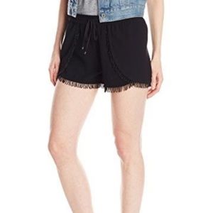 Sam Edelman Black Beaded Fringe Boho Short Size XS